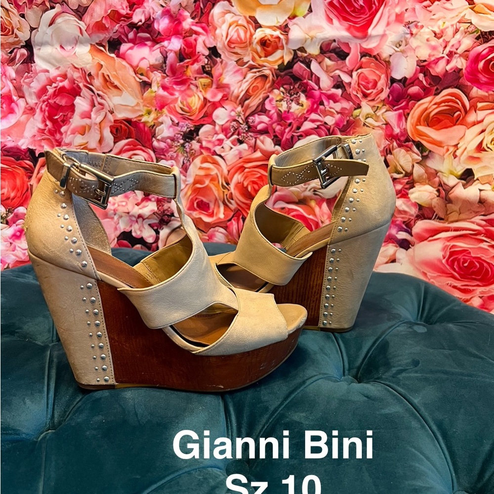 Gianni Bini Tan Wedge Shoes